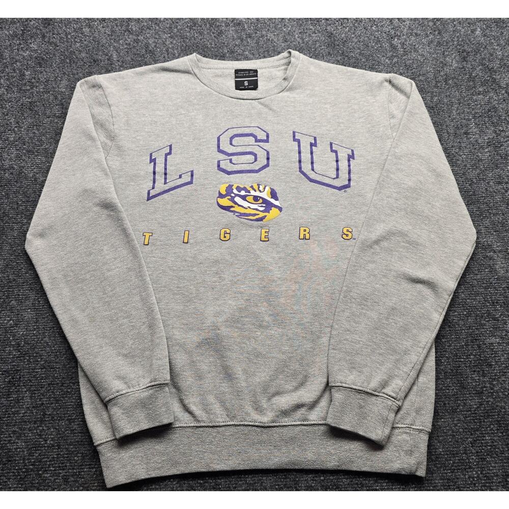 VTG LSU Tigers Mascot Gray Sweatshirt SMALL